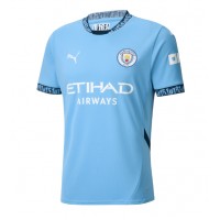 Stroje piłkarskie Manchester City Jeremy Doku #11 Koszulka Podstawowej 2024-25 Krótki Rękaw